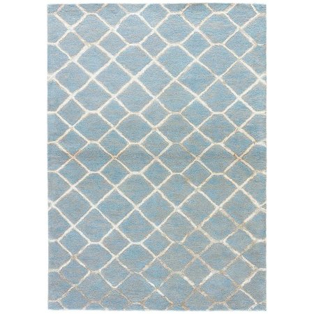 JAIPUR RUGS Blue Tuf Viscose Mix Totten Design Rectangle Rug, Lead - 9 x 12 ft. RUG135144